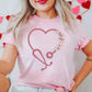 Floral Heart Stethoscope T-Shirt