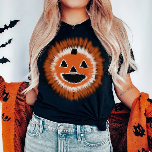 Tie Dye Effect Jack-o-lantern T-Shirt